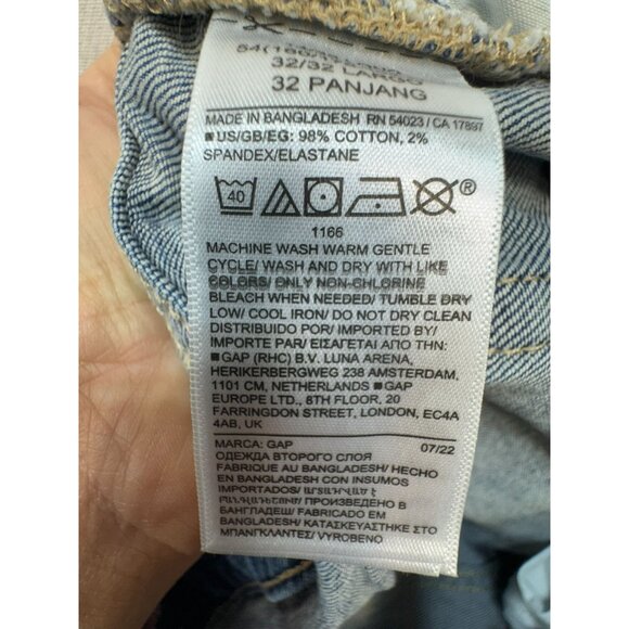 Gap Womens Denim 70s Flare Jeans 14/32L Blue Cotton Spandex - Picture 4 of 15